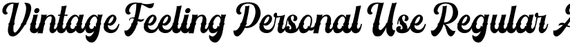 Vintage Feeling Personal Use Regular font