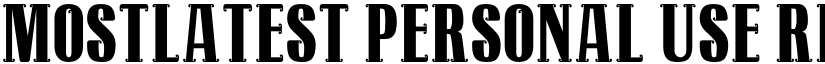 Mostlatest Personal Use Regular font