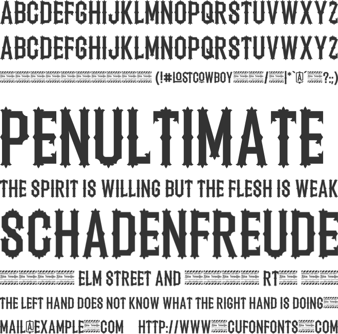Lostcowboy Personal Use font preview