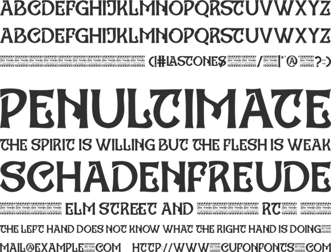 Lastones Personal Use font preview