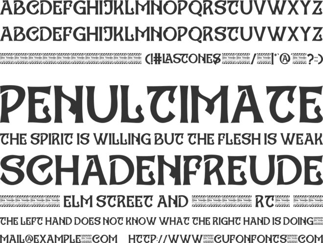 Lastones Personal Use font preview