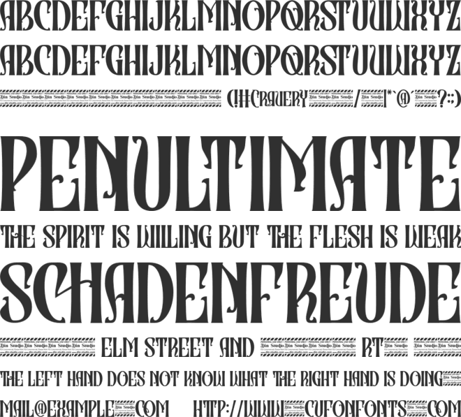 Cravery Personal Use font preview