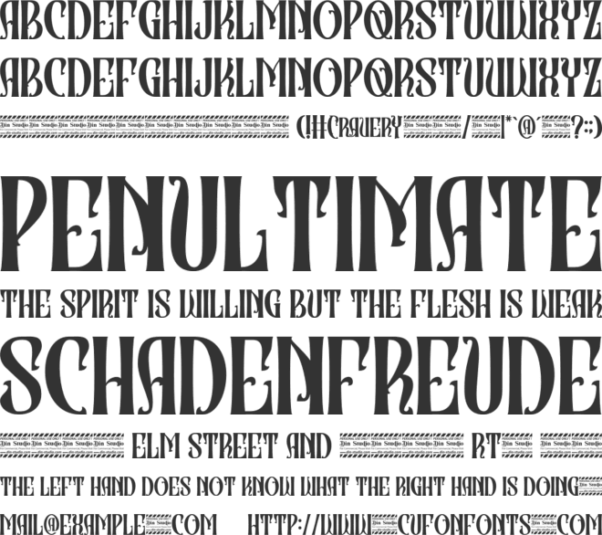 Cravery Personal Use font preview