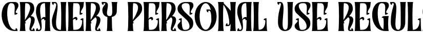Cravery Personal Use Regular font