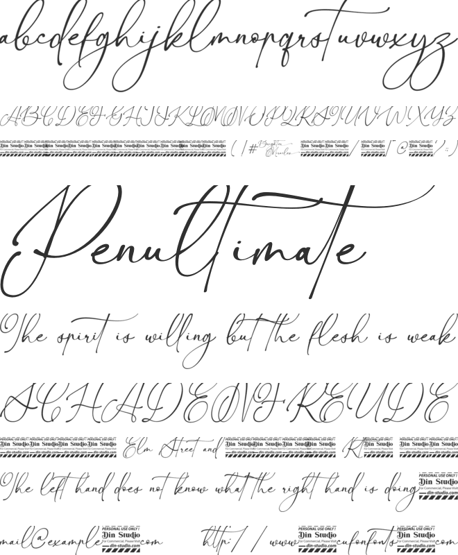 Brighter Miracles Personal Use font preview