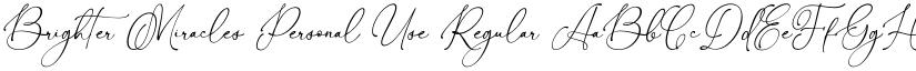 Brighter Miracles Personal Use Regular font