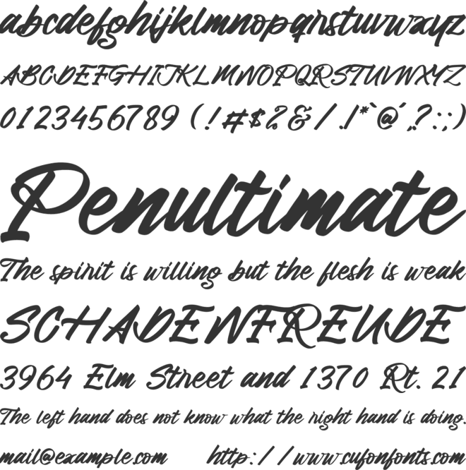 Rock Degun font preview