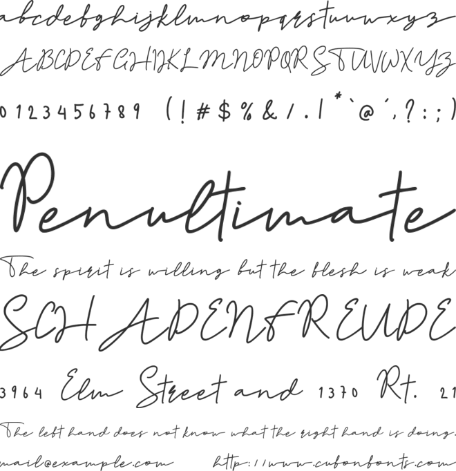 Andalusia font preview