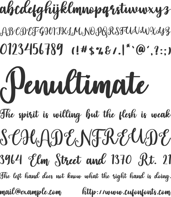Family Home font preview