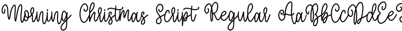 Morning Christmas Script Regular font