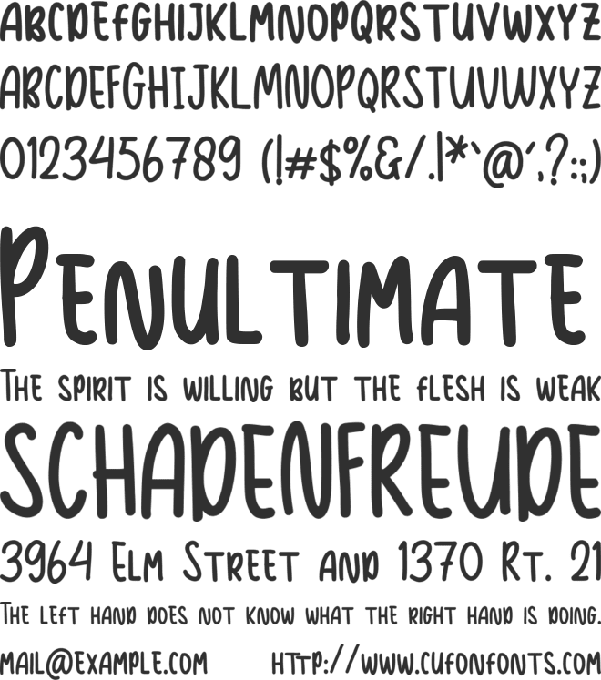 Kiddos Handmade Serif font preview