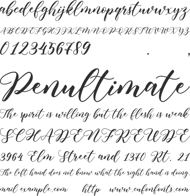 Melodie Rouge font preview
