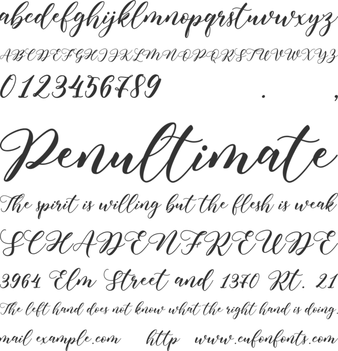 Melodie Rouge font preview