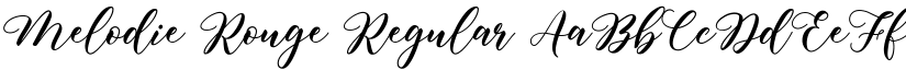 Melodie Rouge Regular font