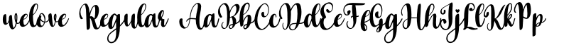 welove Regular font