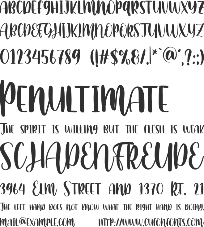 Home Crafts font preview