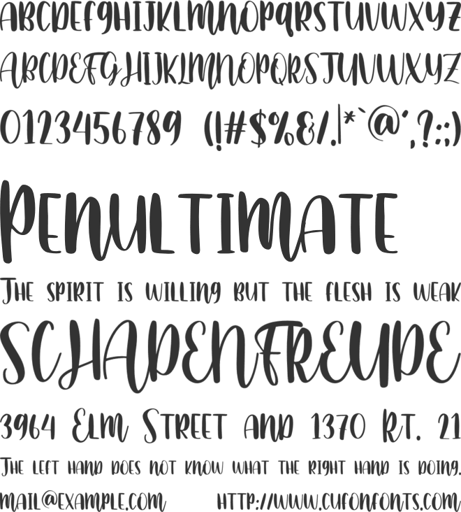 Home Crafts font preview