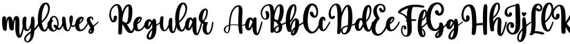 myloves Regular font