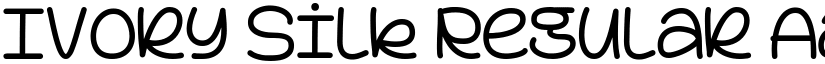 Ivory Silk Regular font