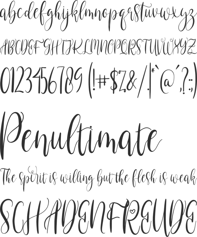 Charmelli font preview