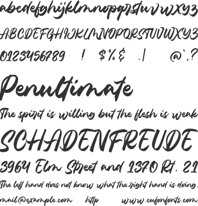 Belanthara - Brush Font font preview