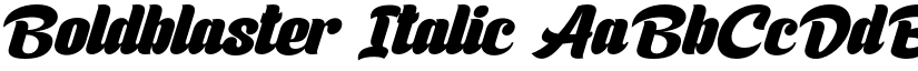 Boldblaster Italic font