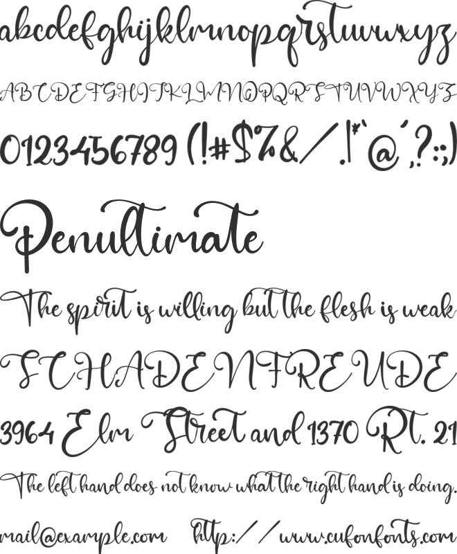 Gillian Wallace font preview