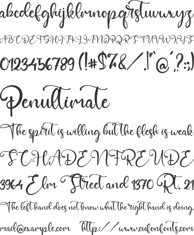 Gillian Wallace font preview