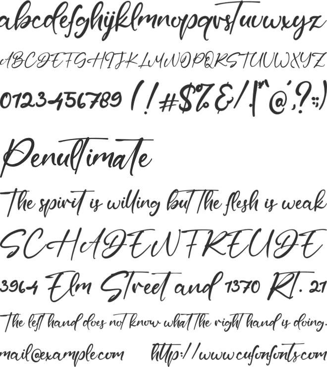 Gerald Townson font preview
