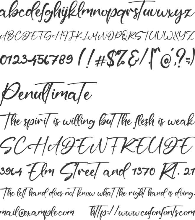 Gerald Townson font preview