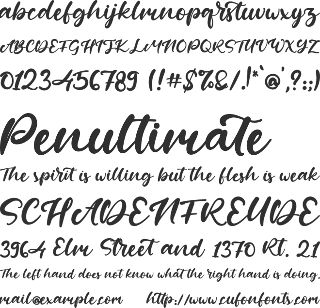 Candle Fest font preview