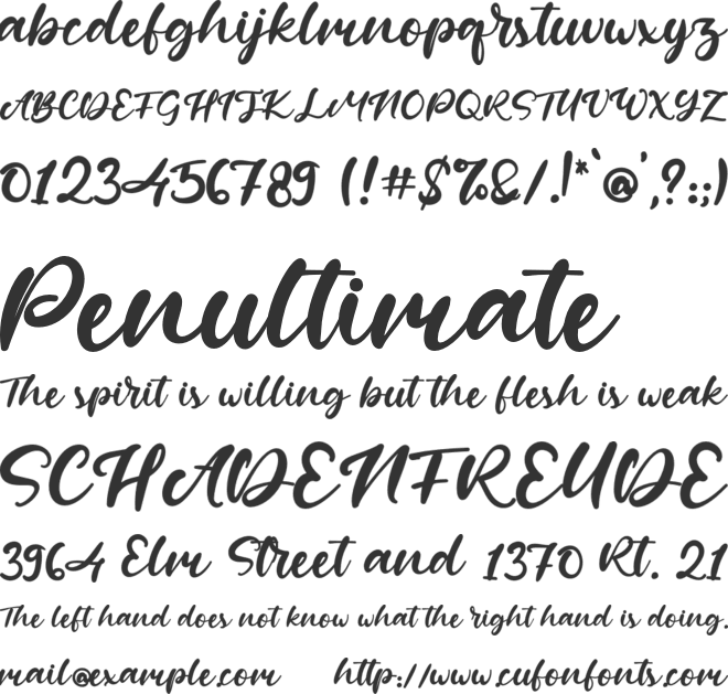 Candle Fest font preview