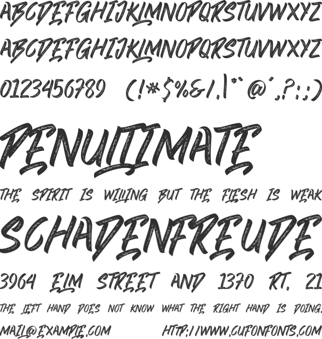 BLACK HOME font preview