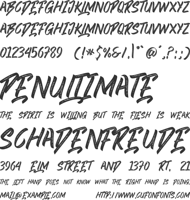 BLACK HOME font preview