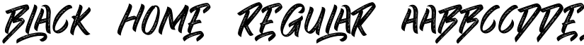 BLACK HOME Regular font