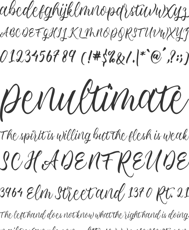 emillia font preview