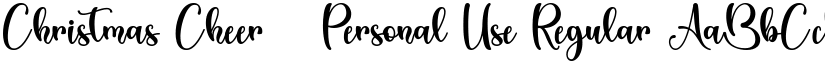 Christmas Cheer - Personal Use Regular font