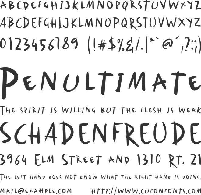 Hello Mister font preview