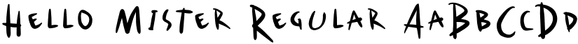 Hello Mister Regular font