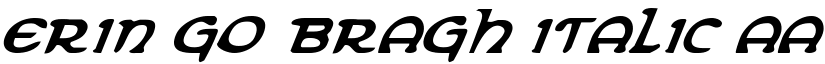 Erin Go Bragh Italic font