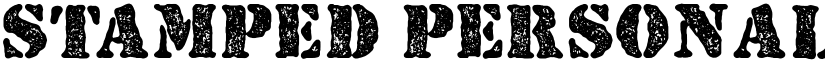 STAMPED PERSONAL USE Regular font