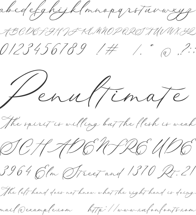 Ansylia font preview