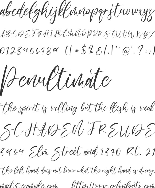 Senopathi font preview