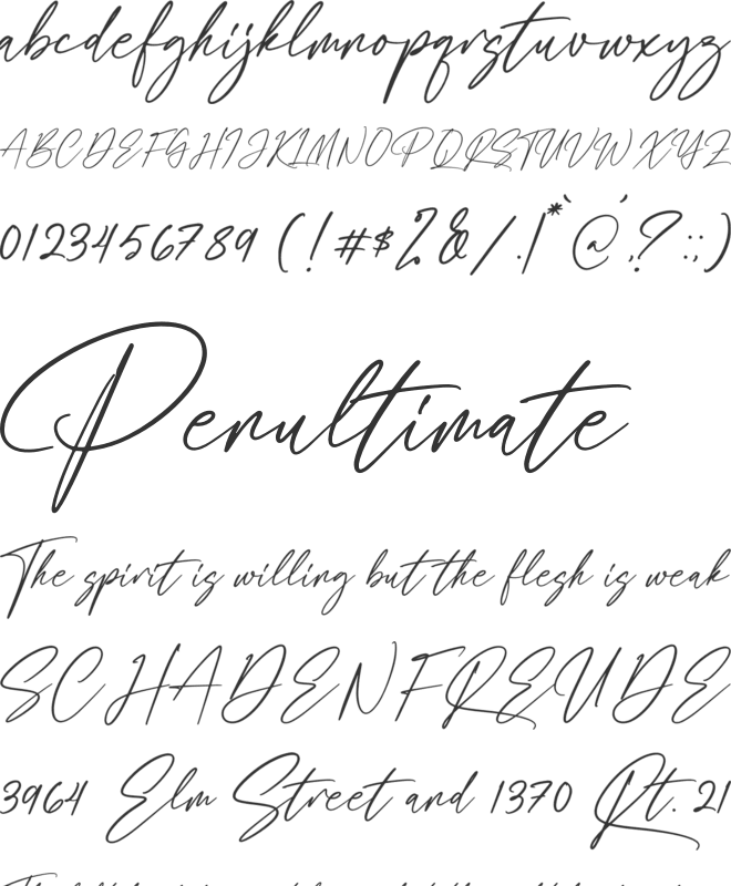 Chemistry font preview