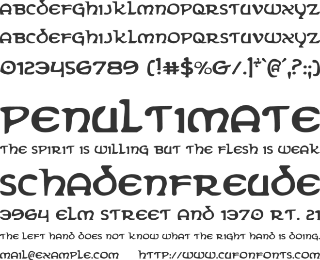 Erin Go Bragh font preview
