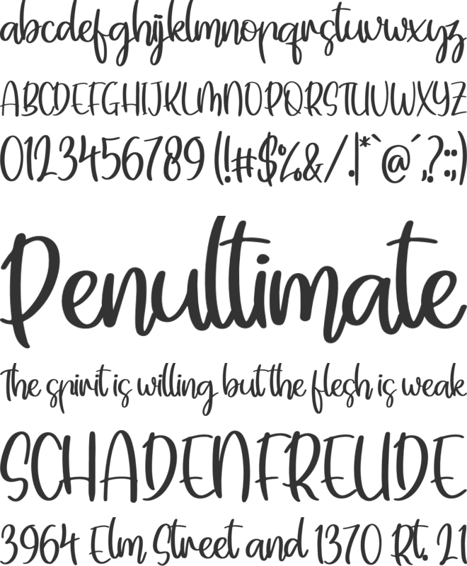 Cutties Betty font preview