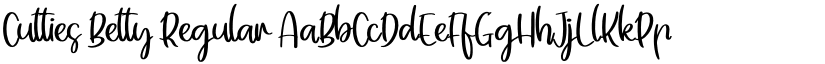 Cutties Betty Regular font