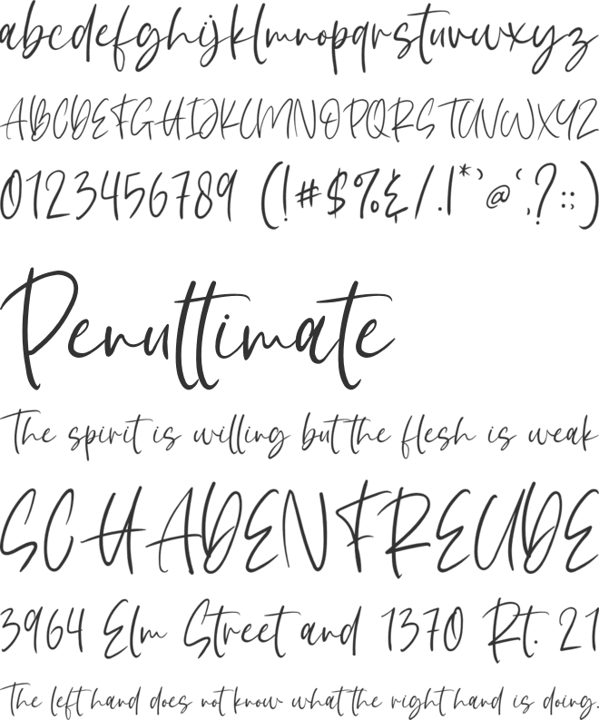 White Sunlight font preview