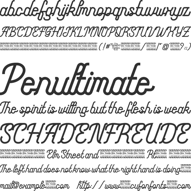 Monoline Fighter Personal Use font preview