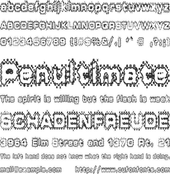 Grunge Puddles font preview